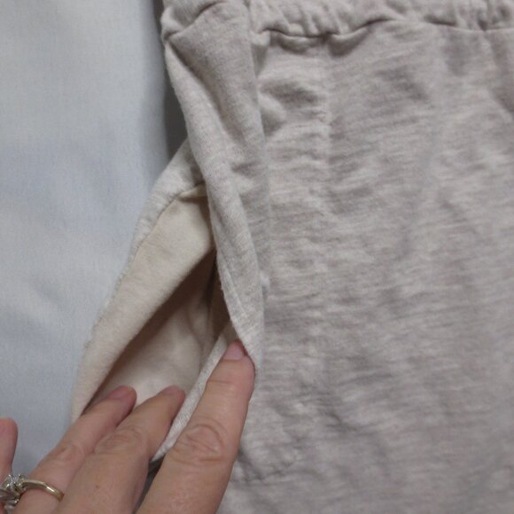 LANDS' END womens DRESS shift TAN cream HEATHERED t-shirt TEE pockets SIZE XL/T - Picture 5 of 12